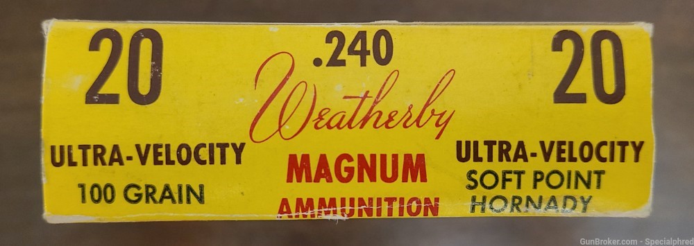 .240 Weatherby Magnum Ultra-High Velocity 100gr Hornady Soft Point-img-4