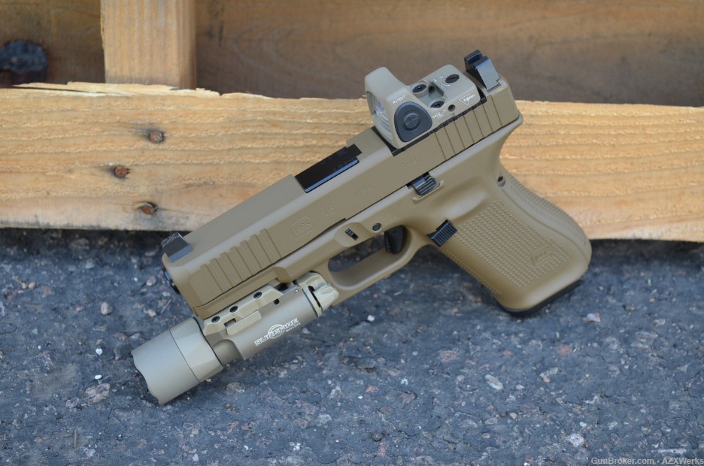 Glock 45 G5 MOS Gen 5 X-Werks FDE Trijicon RMR Type 2 Adj Supp NS SF X300U-img-3