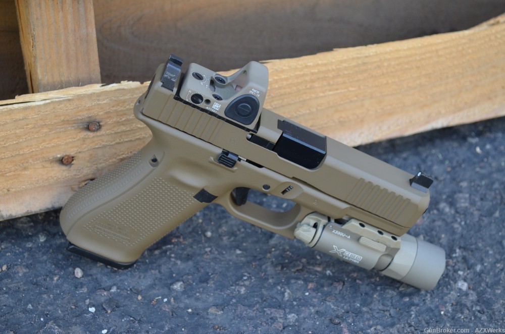 Glock 45 G5 MOS Gen 5 X-Werks FDE Trijicon RMR Type 2 Adj Supp NS SF X300U-img-4