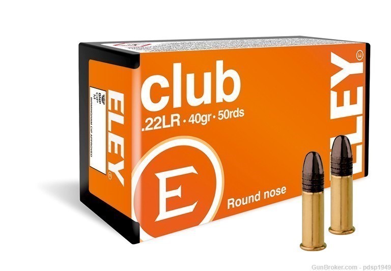 Eley Club .22lr 40gr Round Nose 1085FPS 50rd Box-img-0