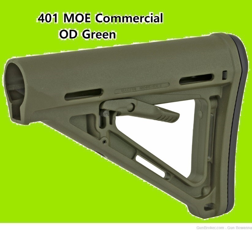 Magpul 401 MOE AR15 Commercial buffer tube Rear Stock -ODG Olive Drab Green-img-0