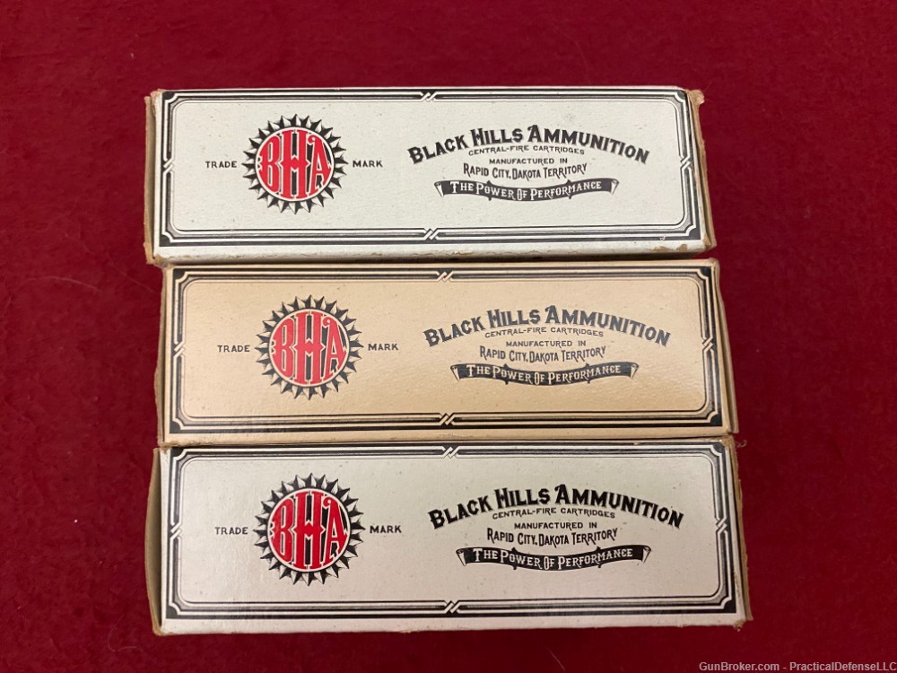 Rare! 3 boxes 150rds  Black Hills .38LC .38 Long Colt 158gr RNL -img-2