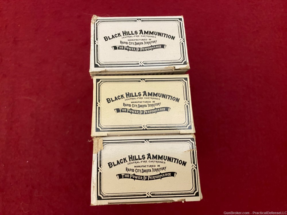 Rare! 3 boxes 150rds  Black Hills .38LC .38 Long Colt 158gr RNL -img-3
