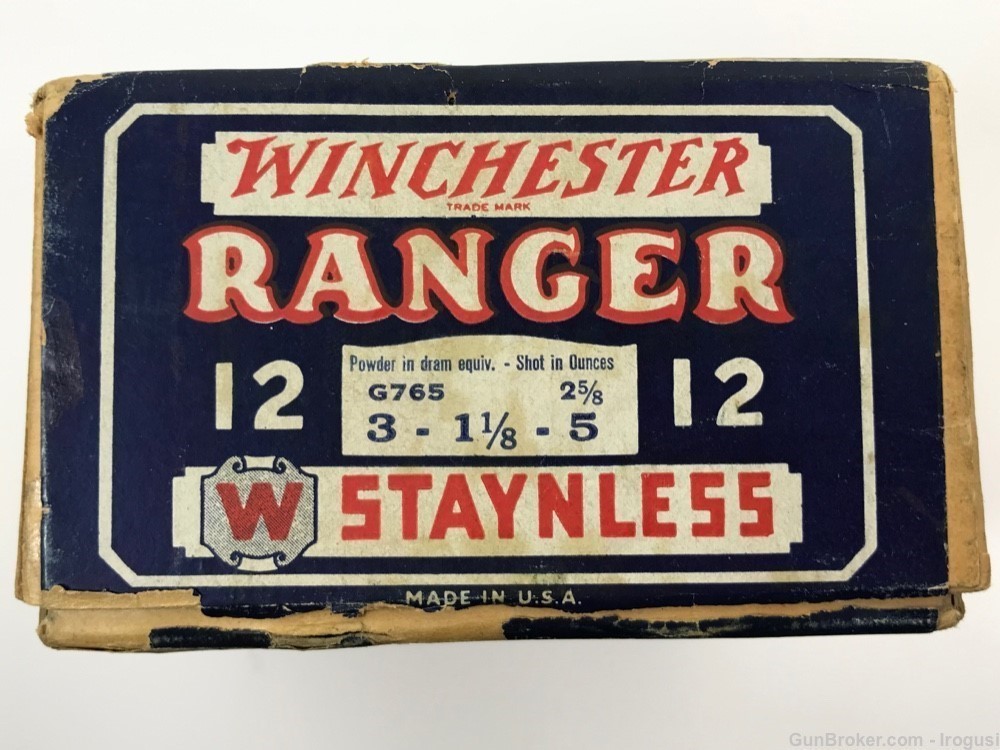 Winchester Ranger 12 Ga 1-1/8 oz 5 Shot Vintage 2 Pc Box 18 Rounds 1128-PX-img-4