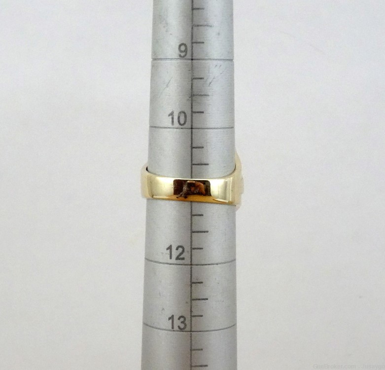 10K Onyx Men's Ring Solitaire Yellow Gold Size 11-img-7