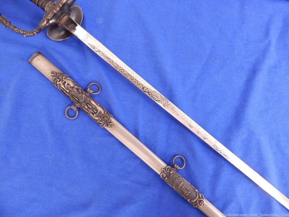 1900s-20s Knights of the Tented Maccabees Fraternal Sword w/ Scabbard-img-1
