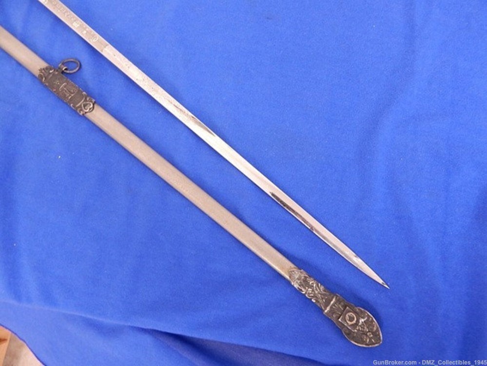 1900s-20s Knights of the Tented Maccabees Fraternal Sword w/ Scabbard-img-2