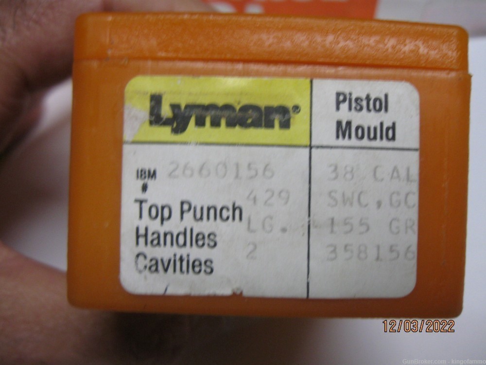 Lyman 2-Cavity Bullet Mould #358156 155 gr SWC 38/357 GC bullet other avail-img-1