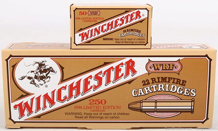 New 22 WRF Ammo SCARCE LIMITED EDITION Winchester Brick 250 Rnds 1994 Issue-img-1