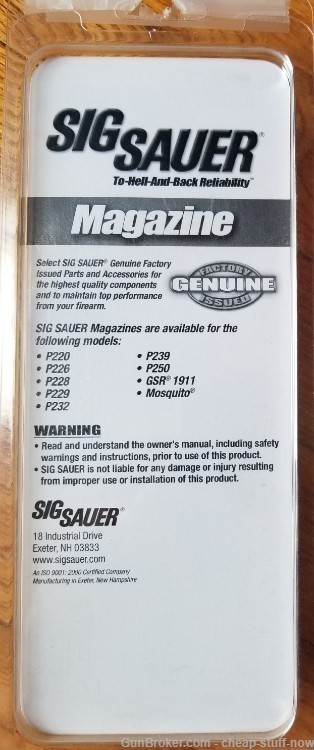 Factory New Original Sig Sauer P250 45 ACP 10 Round Magazine Clip P250 FS-img-1