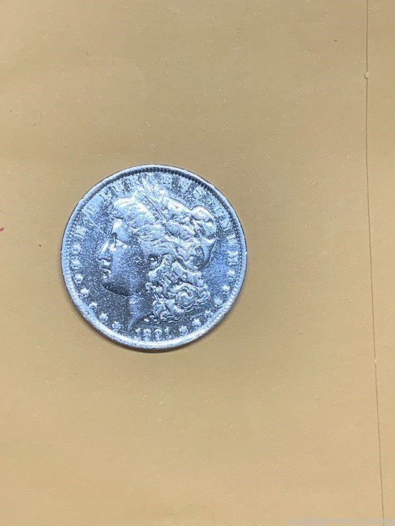 1891-O Morgan Silver Dollar - Bright face, AU+ detail-img-2