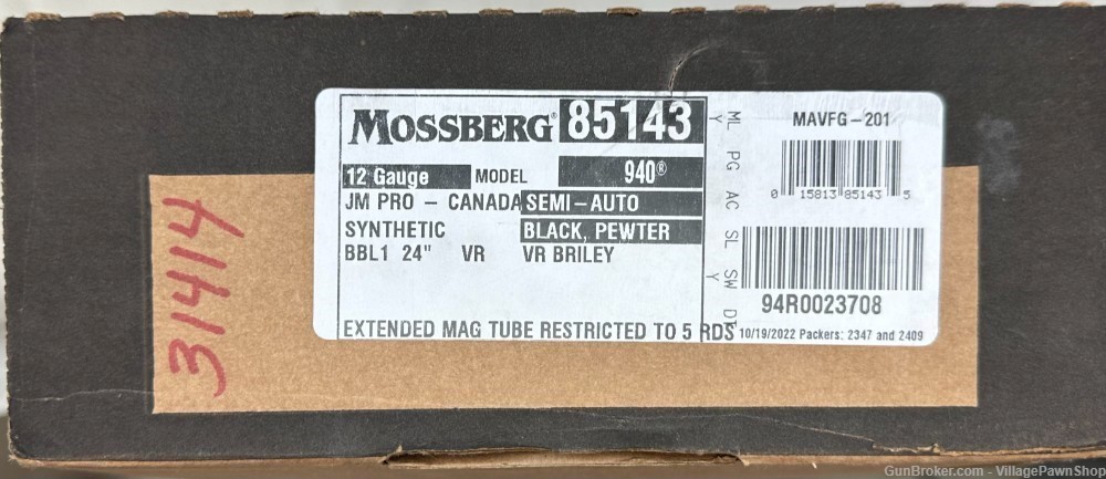 Mossberg 940 Pro 12 GA 24" Barrel 4+1 85143 31414-img-7