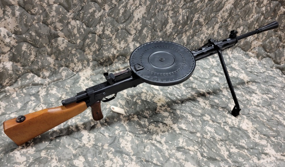 Polish DPM Light Machine Gun *Semi-Auto* 7.62x54r  2 Drum Mags, Hard Case!-img-2