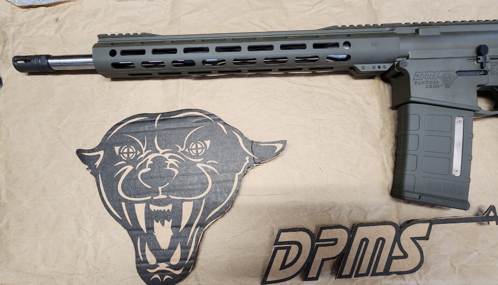 DPMS Panther Arms DR10 308 Win AR10 18" Rifle OD Green Adj Gas Block-img-9