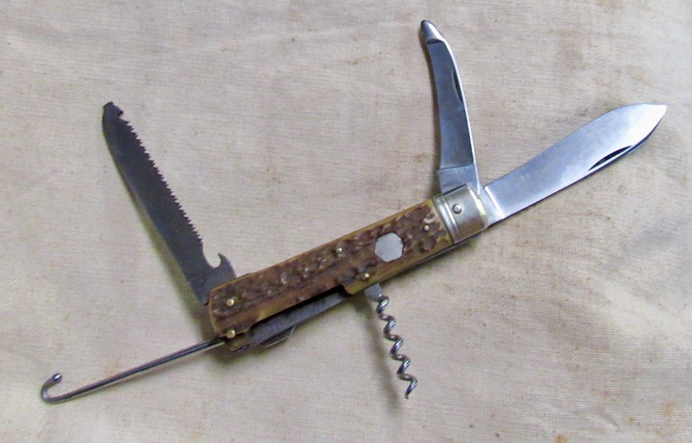 German 959 Puma Universal Jagdmesser Lock Back Folding Pocket Knife 1967-img-0