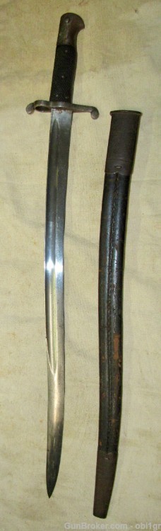 Civil War British Pattern 1856 Yataghan 2 Band Enfield Saber Bayonet & Scab-img-6