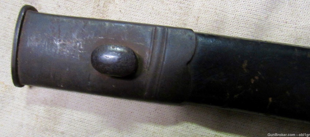 Civil War British Pattern 1856 Yataghan 2 Band Enfield Saber Bayonet & Scab-img-3