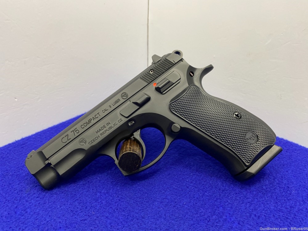 2022 CZ-75 Compact 9mm Luger Black 3.75" *COMPACT VERSION OF LEGENDARY CZ*-img-3