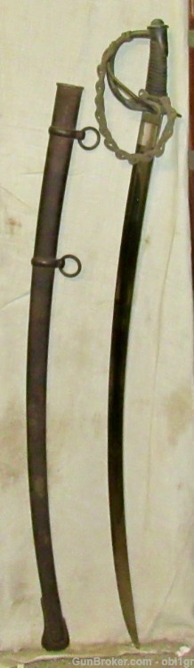 MINTY Ames Model 1840 Heavy Cavalry Saber 1853 With Scabbard Civil War-img-0