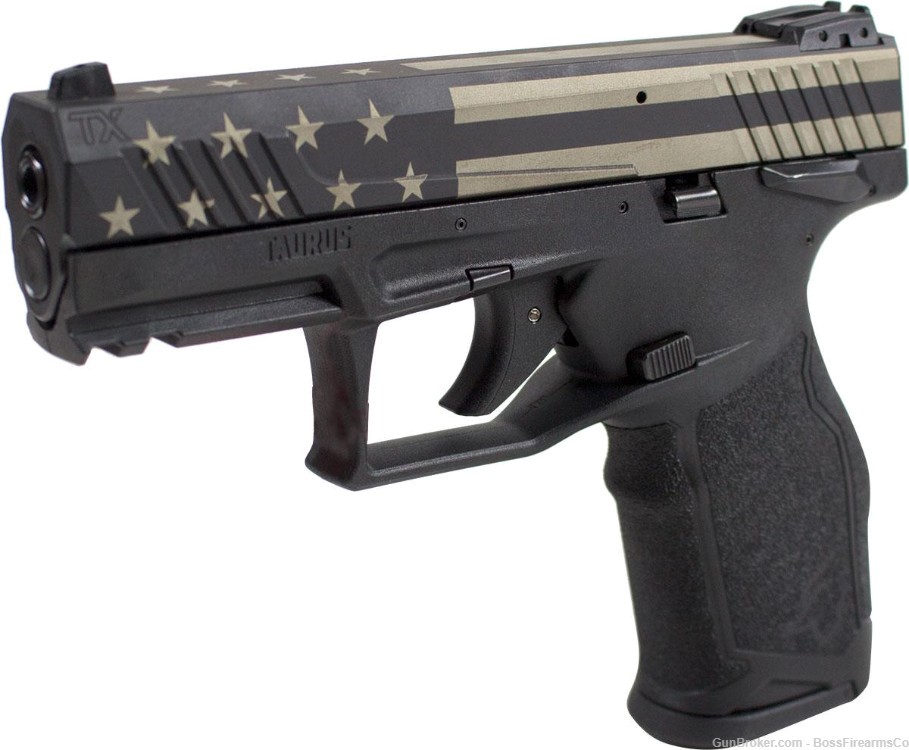 Taurus TX-22 .22LR Semi-Auto Pistol 4" 16rd USA Flag/Blk 1-TX22141-USBT-img-0