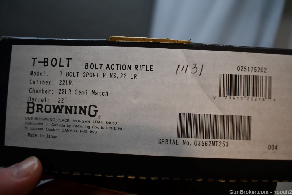 Excellent Browning T-Bolt Sporter Bolt Action 22 LR Rifle W Box-img-46