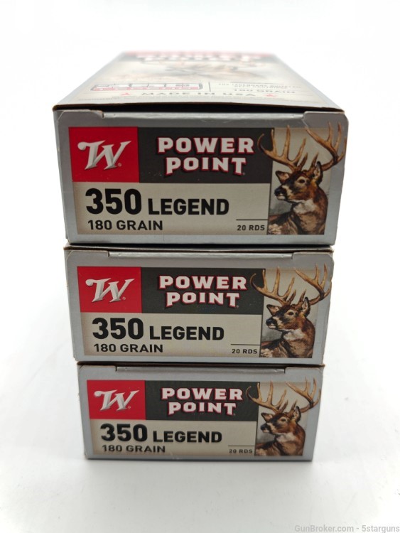 60 rounds Winchester Power Point 350 Legend 180 grain-img-0