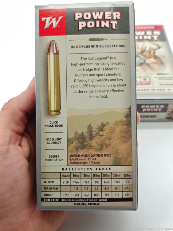 60 rounds Winchester Power Point 350 Legend 180 grain-img-2