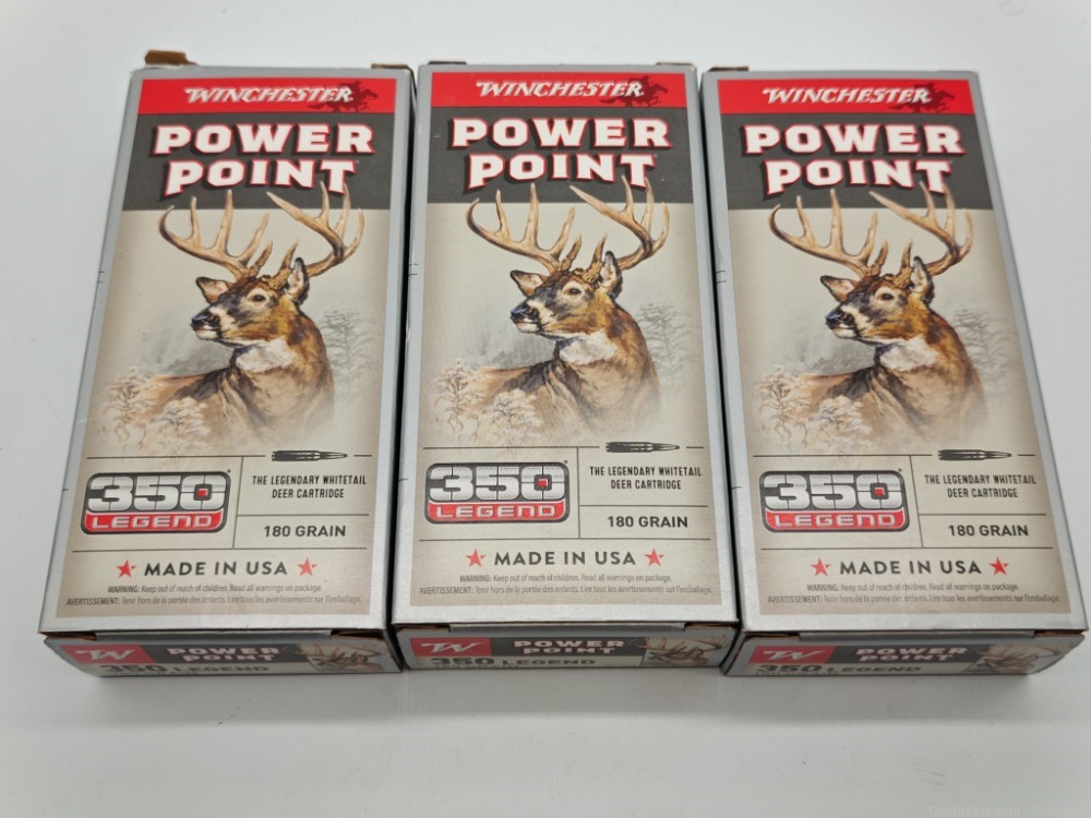 60 rounds Winchester Power Point 350 Legend 180 grain-img-1