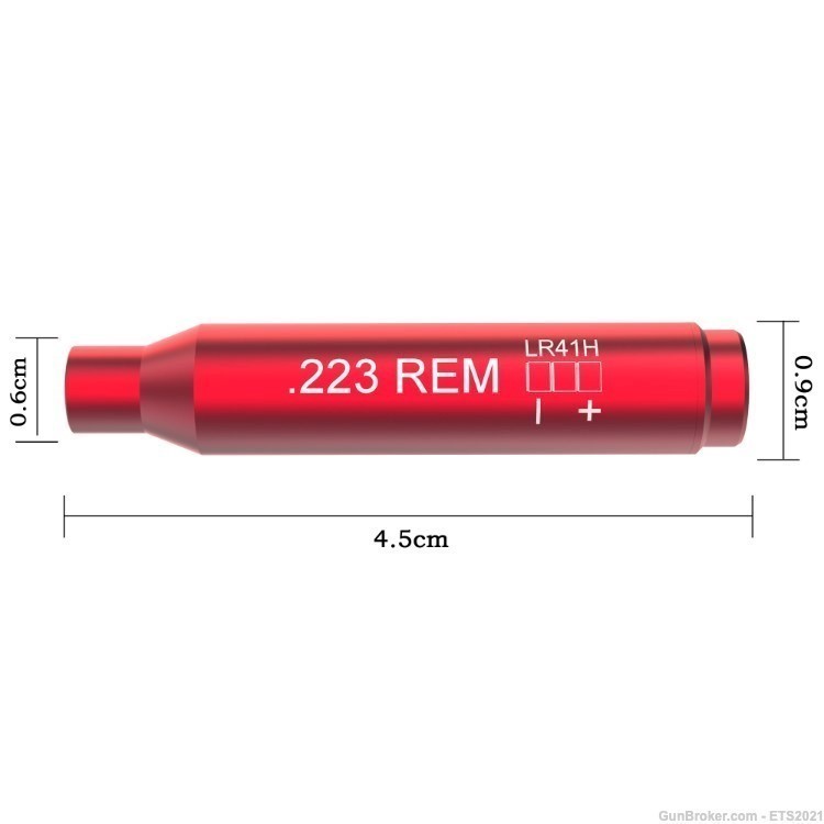 223 REM 5.56 Cartridge 6X Batteries Red Laser BoreSighter -img-5