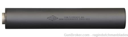 YHM Sidewinder Pistol Silencer 9mm 7.8 Inch Overall Length 13.5x1 Left Hand-img-0