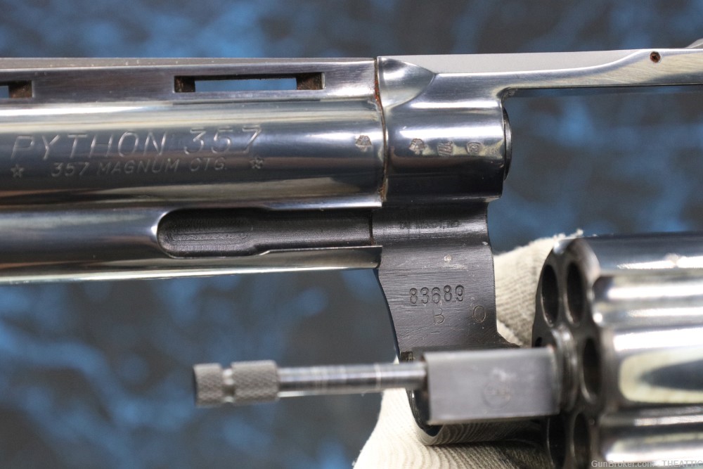 COLT PYTHON 6" 357 MAG 6 SHOT REVOLVER MFG 1968 C&R ELIGIBLE BLUED W/WOOD-img-30