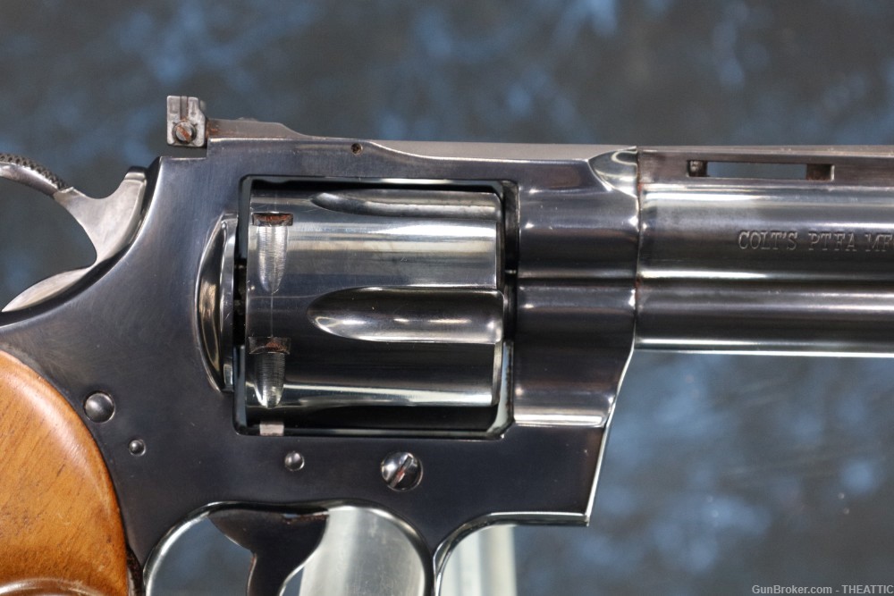 COLT PYTHON 6" 357 MAG 6 SHOT REVOLVER MFG 1968 C&R ELIGIBLE BLUED W/WOOD-img-48