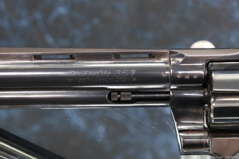 COLT PYTHON 6" 357 MAG 6 SHOT REVOLVER MFG 1968 C&R ELIGIBLE BLUED W/WOOD-img-7