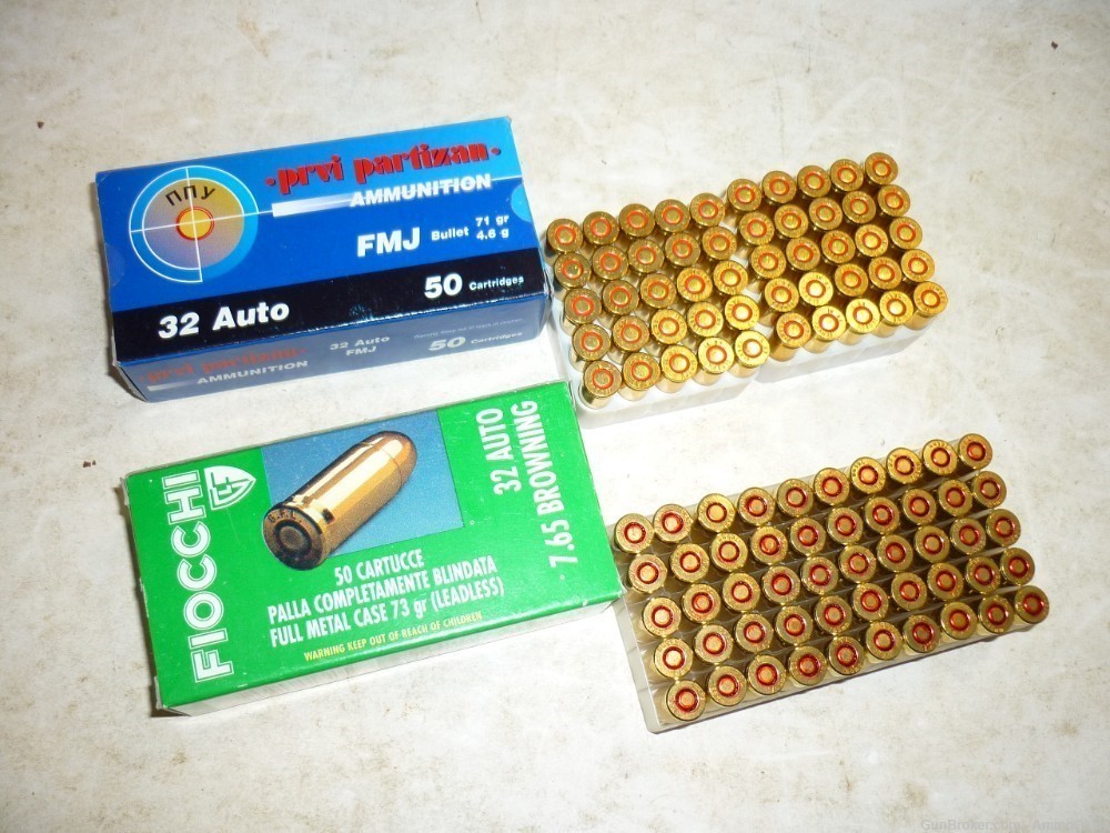 100rd - 32 ACP - FMJ and Lead Free - PPU 71gr - Fiocchi 73gr - 32 Auto-img-4