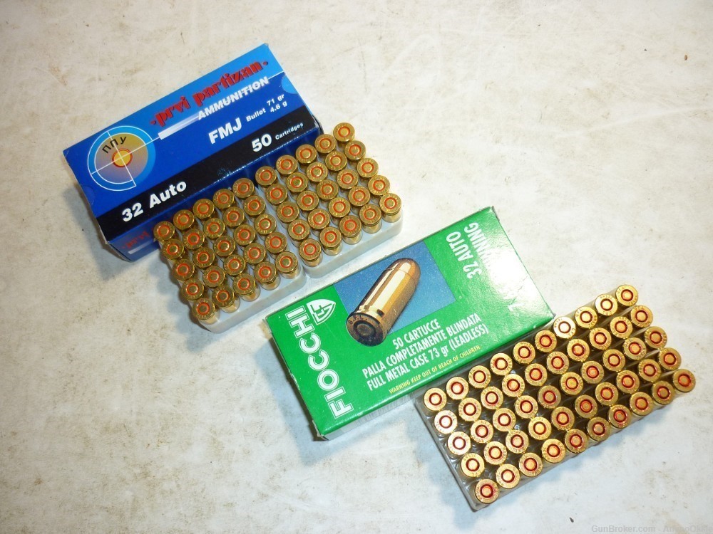 100rd - 32 ACP - FMJ and Lead Free - PPU 71gr - Fiocchi 73gr - 32 Auto-img-0