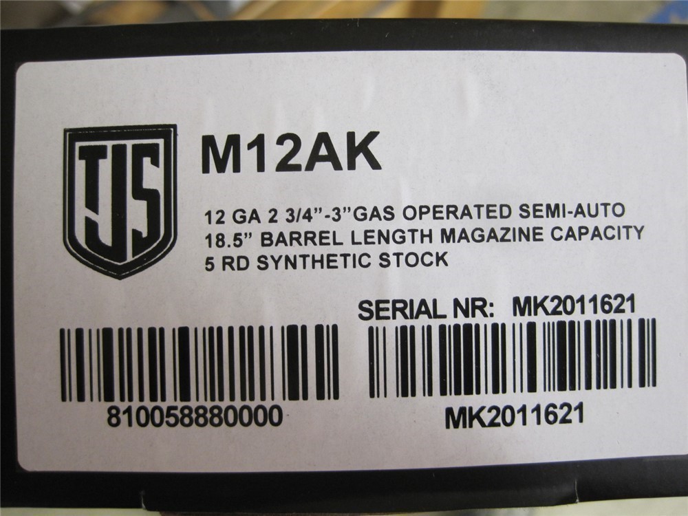 JTS group M12AK 12ga AK style shotgun 5rd mags NIB-img-3