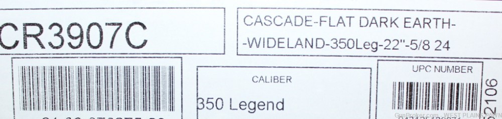 NIB CVA VEIL CAMO CASCADE BOLT RIFLE, 350 LEGEND, 22" BRL 4+1 RND CR3907C-img-9