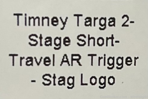 TIMNEY TARGA 2-STAGE SHORT-TRAVEL AR TRIGGER. NO CC FEE-img-2