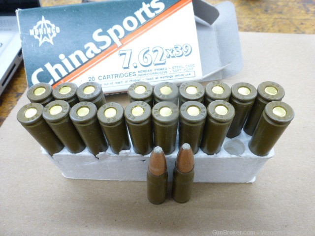 260 rd 7.62x39 China Sports 124 gr Non Corrosive Steel Case Soft Point-img-1