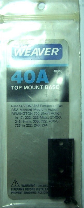 Weaver top mount base 40A, front Remington 700SA-img-0