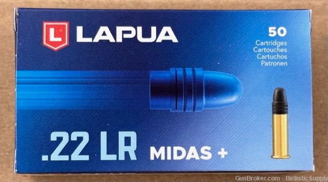 Lapua Midas + Plus .22LR - 22 LR Individual boxes of 50 Rounds-img-0