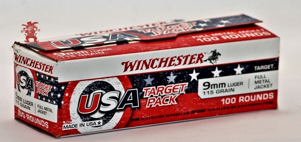 9 MM USA SERIES Winchester 9mm 115 Grain FMJ 100 Round Pack *NO CC FEES*-img-1