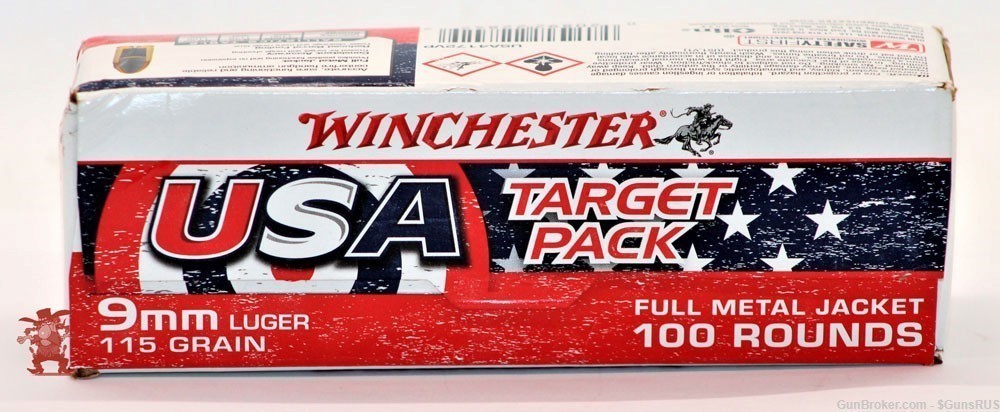 9 MM USA SERIES Winchester 9mm 115 Grain FMJ 100 Round Pack *NO CC FEES*-img-0