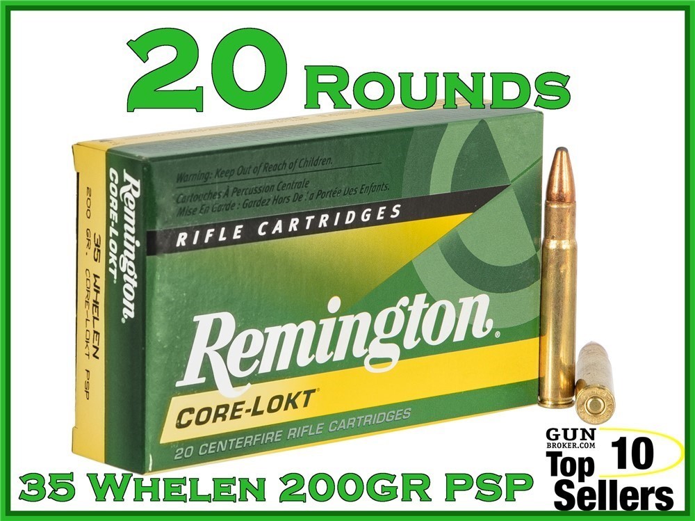 Remington 35 Whelen 200 Grain CoreLokt PSP 21495 Big game load-img-0