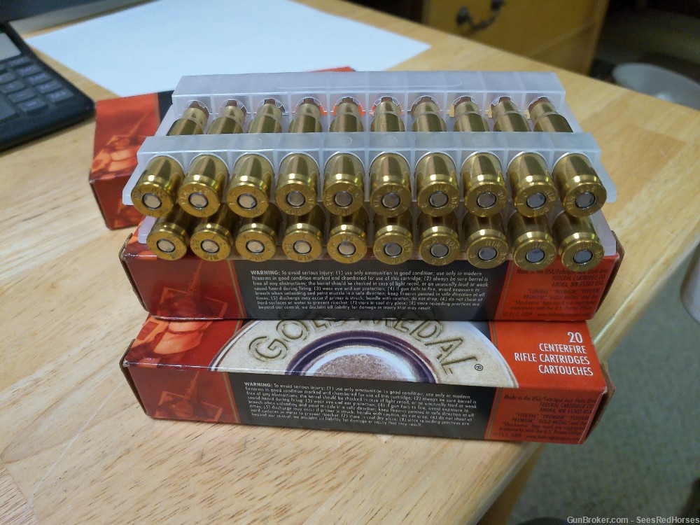 Federal Premium Gold Medal 308 Winchester Matchking 168 gr. -img-3