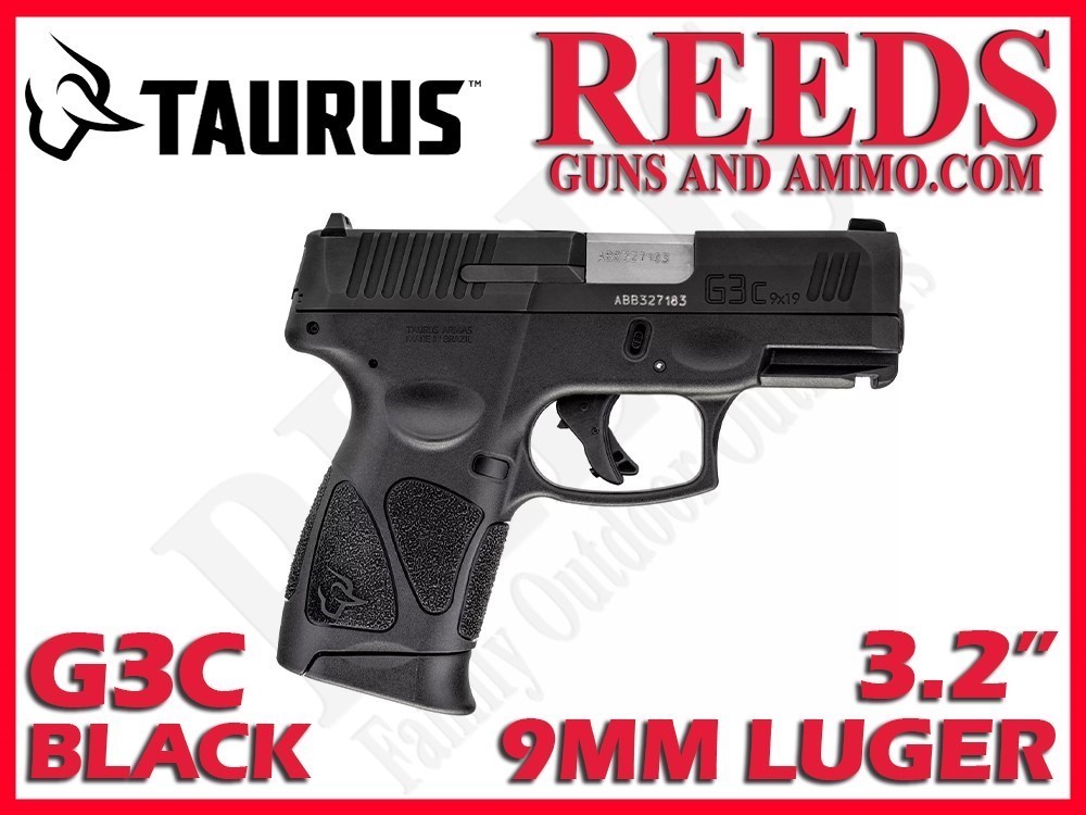 Taurus G3C Black 9mm 3.2in 2-12Rd Mags 1-G3C931-2X12-img-0