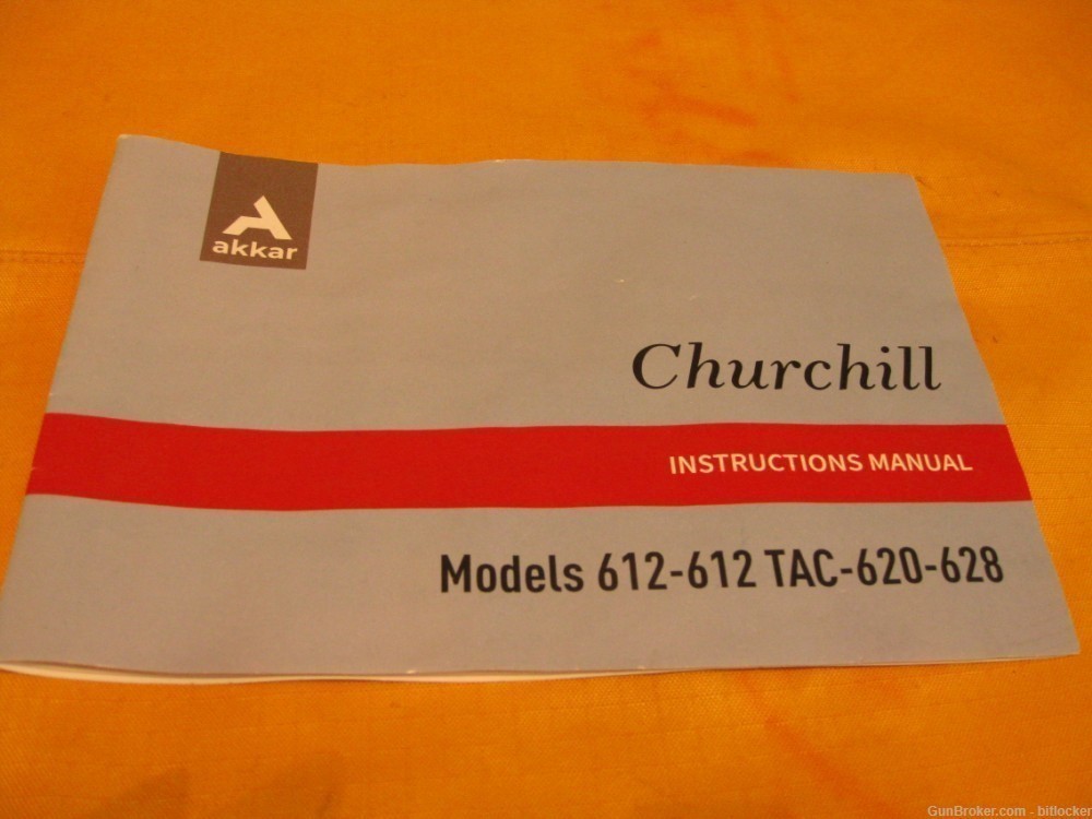 Churchill Instruction Manual for Models 612-612 TAC-620-628 Pump Shotgun-img-0