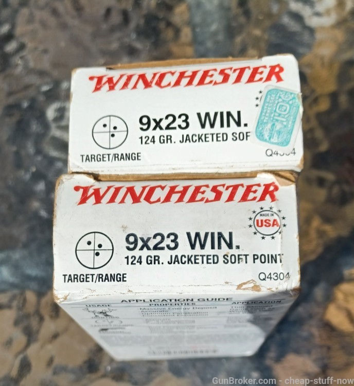 Winchester 9x23 Winchester 124 Grain Jacketed Soft Point 100 Rounds NOS-img-2