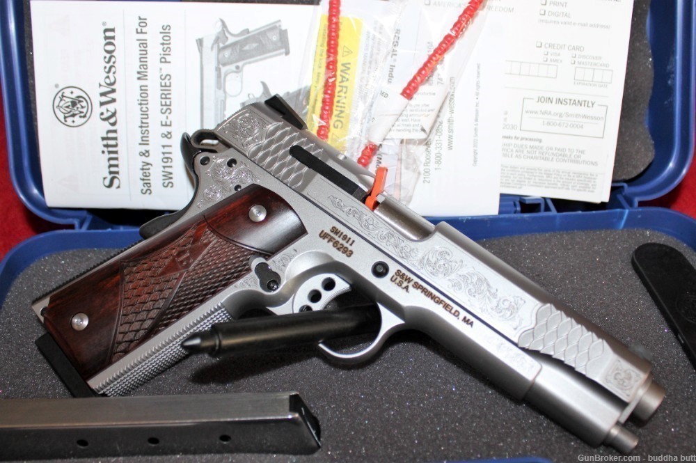  Smith & Wesson 1911 45ACP Scroll Engraved -img-7
