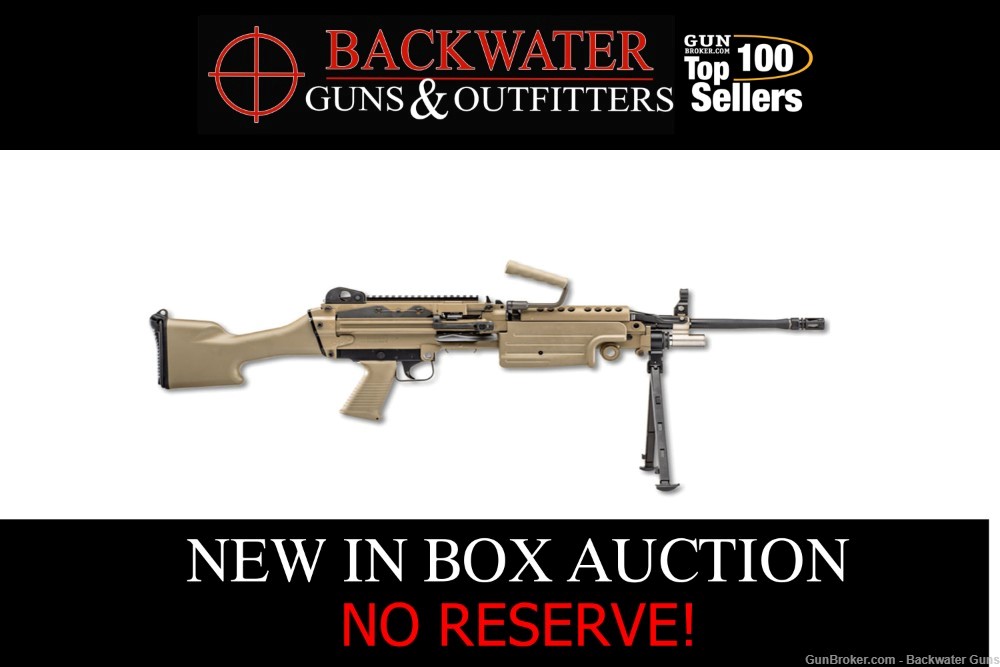 FACTORY NEW FN M249S SAW STANDARD 5.56x45 FDE RIFLE NO RESERVE! -img-0